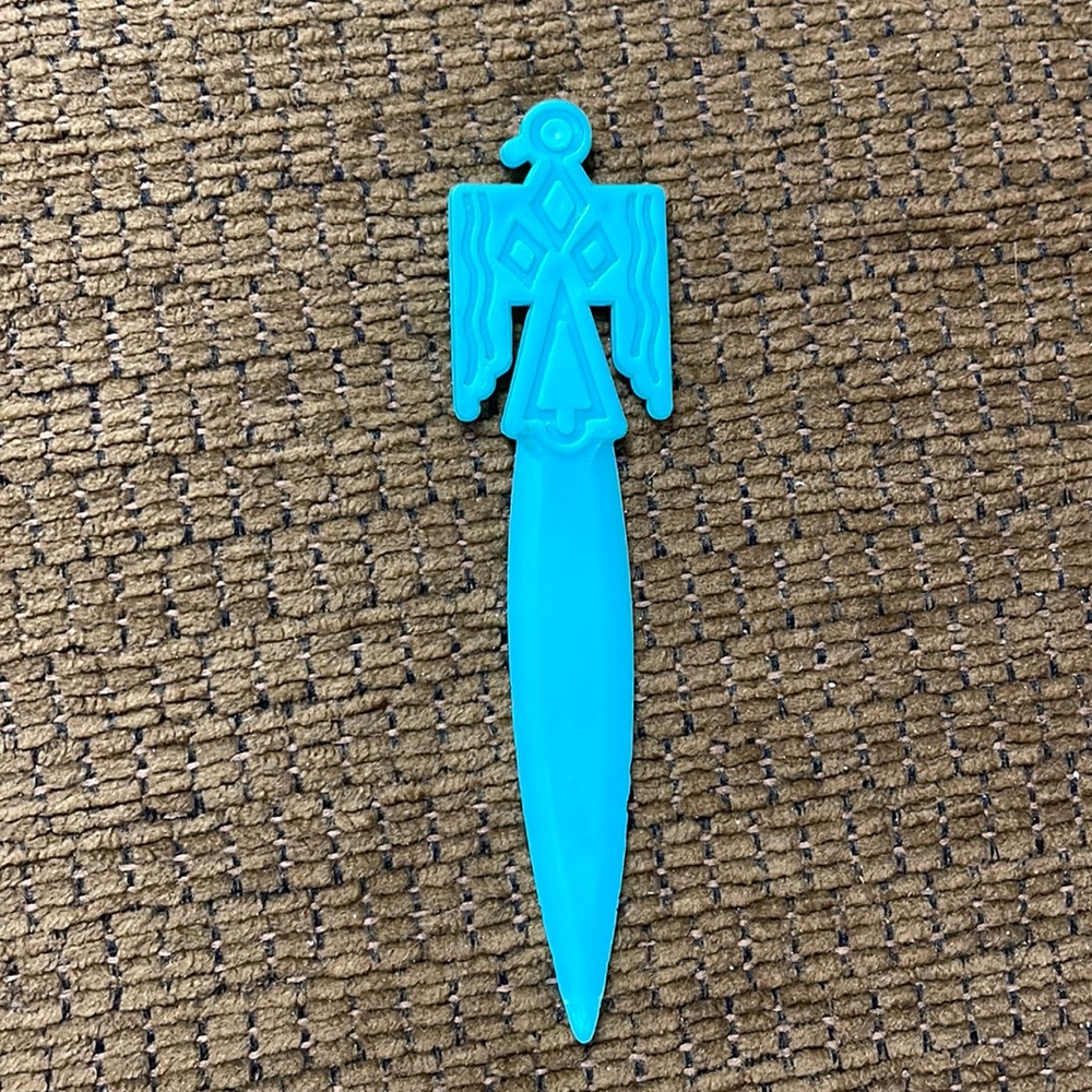 Vintage Turquoise Egyptian Bird Letter Opener